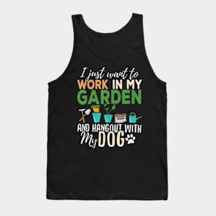 Gardening Dog Lover Gardener Garden Pet Plants Tank Top